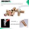 Twidec/50PCS 1/4"-20 Threaded Inserts for Wood Furniture Screw-in Nut Wood