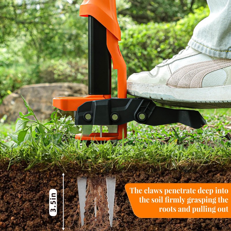 WATFIGBY Weed Puller Tool, Stand Up Weed Puller Heavy Duty,