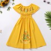 Mexican Dress for Girls Mexican Traditional Folk Dress Kids Off-Shoulder