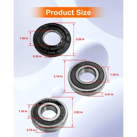 Washer Tub Bearing Seal Kit Fit for LG Kenmore Front Load Washing Machine Models Replace MDS62058301 4280EN4001G 4280EN4001F