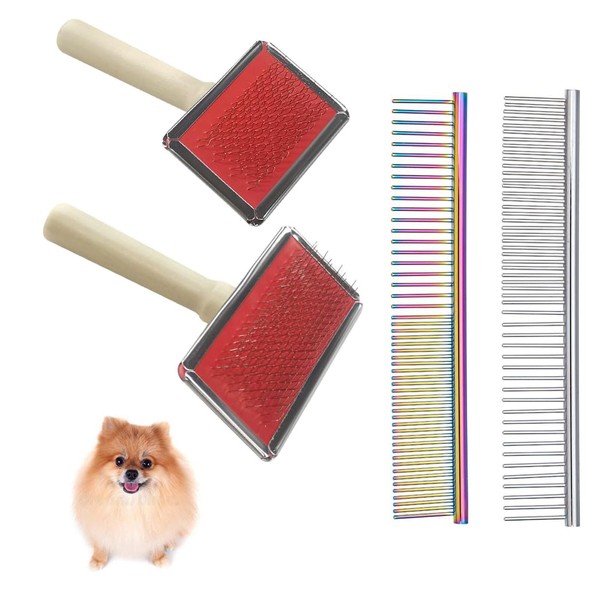 CHGCRAFT 4 Styles Macrame Fringe Comb Set Stainless Steel Metal