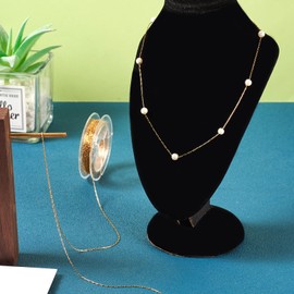 Pandahall 16.4 Feet Stainless Steel Golden Paperclip Chain Small Oval Link Chains 1.3x1x0.2mm Soldered Thin Jewelry Chains for Necklace Bracelet Jewelry Making