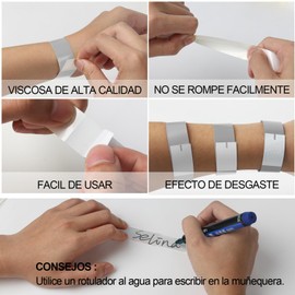 700 Pulseras Identificativas de Neón,Pulseras para Eventos Control,Papel para Eventos,Eventos Coloridas Pulseras, Impermeables,Pulseras para Fiestas, Brazaletes para Eventos