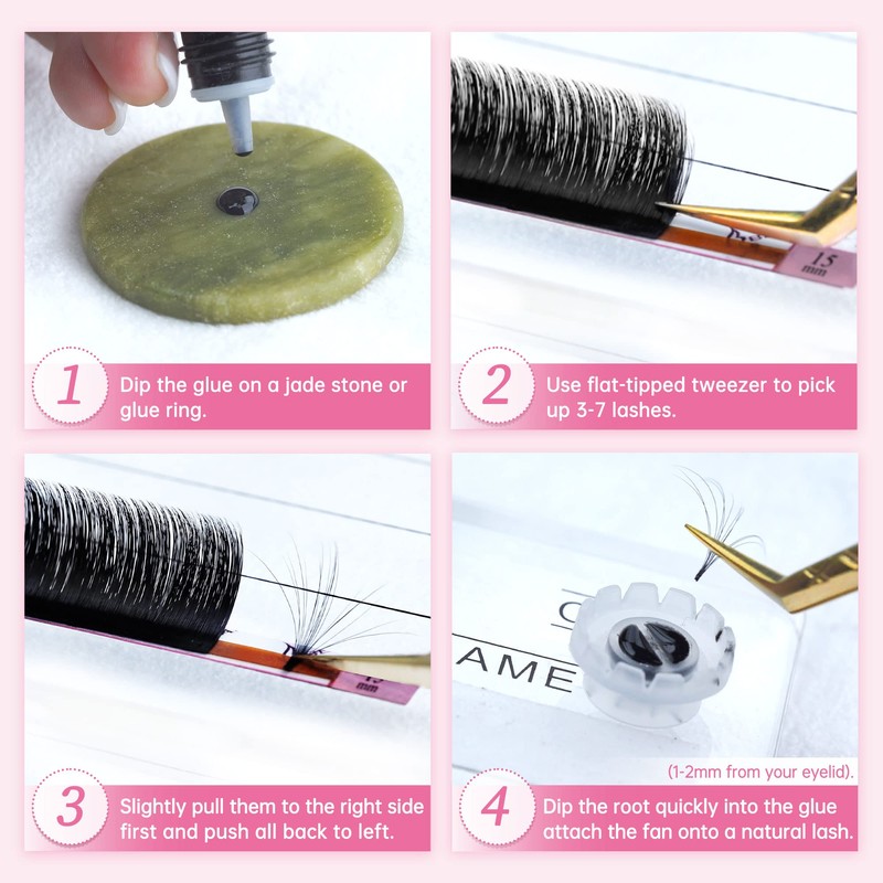 Weimob easy fan Eyelash Extension Auto Fanning Matte Black Quick