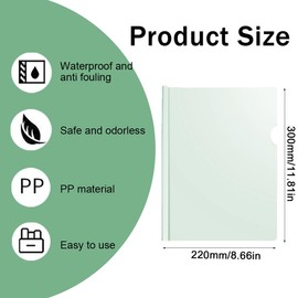 VODAFQS A4 Sliding Bar Binder, Pack of 10, Green and Blue, Polypropylene (PP), A4, 10 Pockets, Top, 10 Sheet Capacity