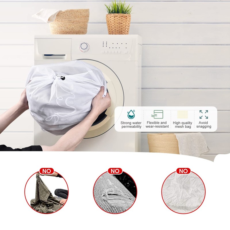 OTraki XXL Laundry Bags, 50 x 60 cm, Laundry Net,