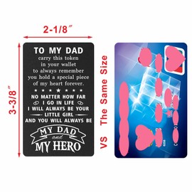 FALOGI Dad Gifts from Daughter, Dad Wallet Card, I Will Always Be Your Little Girl, I Love You Dad Birthday Card, My Daddy Fathers Day, Christmas