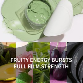 10 Pods Clay Mask Set - Avocado, Dead Sea, Rose, Green Tea, Eggplant | Deep Cleansing, Blackhead Removal, Exfoliating, Hydrating | For All Skin Types (Avocado, Dead Sea, Rose, Green Tea, Eggplant)