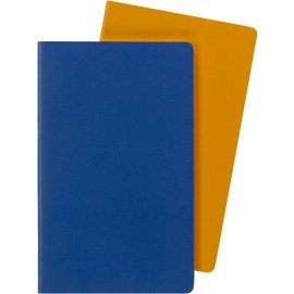 Volant Journals Large Ruled Forget Me Not Blue & Amber Yellow