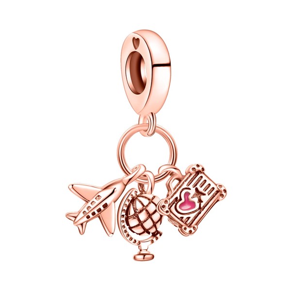 Rimgoris 925 Sterling Silver Charm for Women Bracelets Necklace Airplane