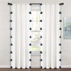Lush Decor Boho Faux Linen Texture Tassel Window Curtain Panel