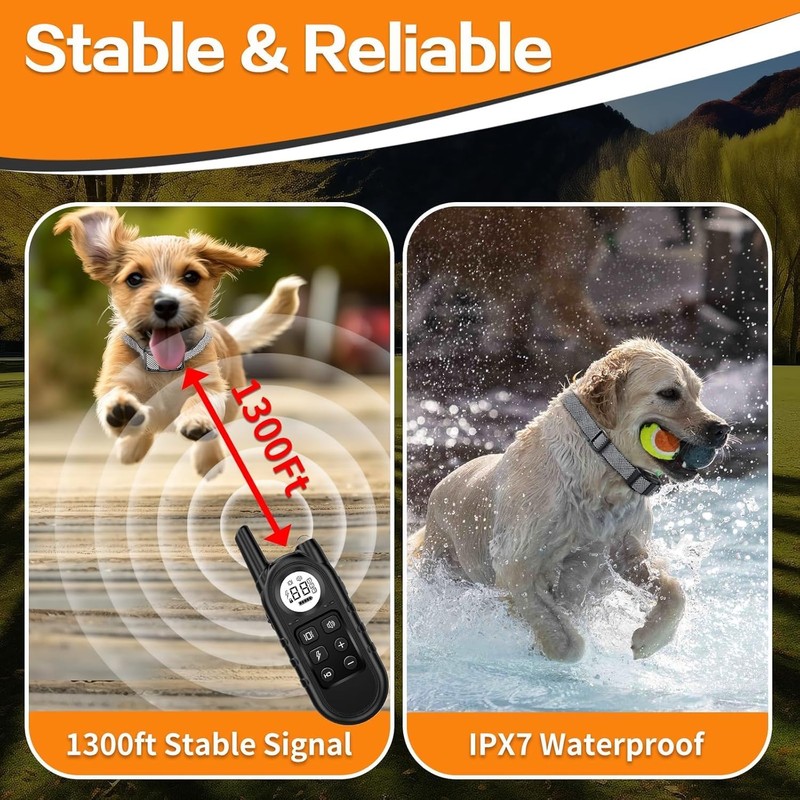 Tiniest Dog Shock Collar for 2 Dogs, Lightest Dog Training