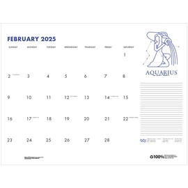 House of Doolittle 2025 Monthly Desk Pad Calendar, Zodiac, 22 x 17 Inches, January - December (HOD167-25)