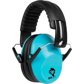 ACE SHH...! Children's Ear Defenders - Foldable Capsule Ear Defenders - Compact Earmuffs for Girls & Boys - Red