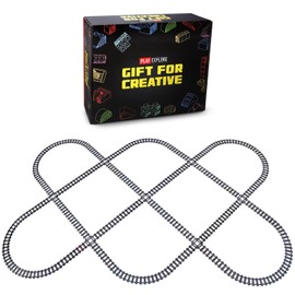 103pcs-City Train Tracks Extension Accessory Set, Compatible with Major City Train Sets 60205 60238, Railroad Building Toy for Kids, Gift for Train Enthusiasts-40 Curved 56 Straight 7 Crossing Rails