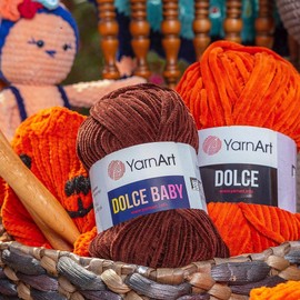 Hilado de hilo Yarnart Dolce para bebé, de terciopelo suave, de felpilla suave, mediana, amigurumi, 50 gramos (1.76 oz), 93 yardas (782)