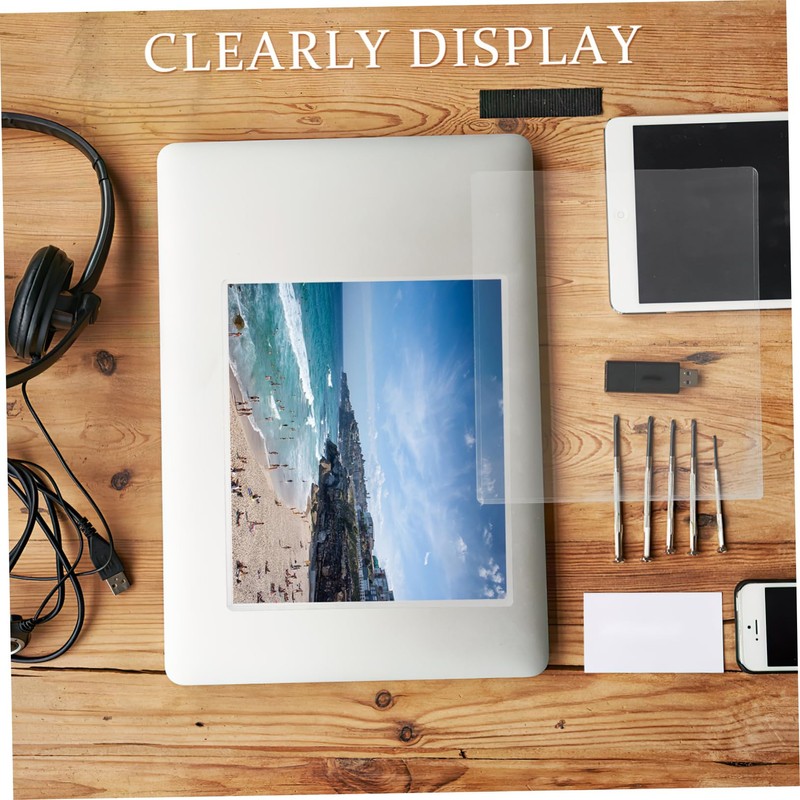 Operitacx 10 Pack Hard Plastic Photo Protectors Waterproof Document Page