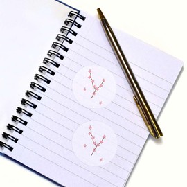 24 x 40mm Round 'Spring Tree Blossom' Stickers (SK00065100)