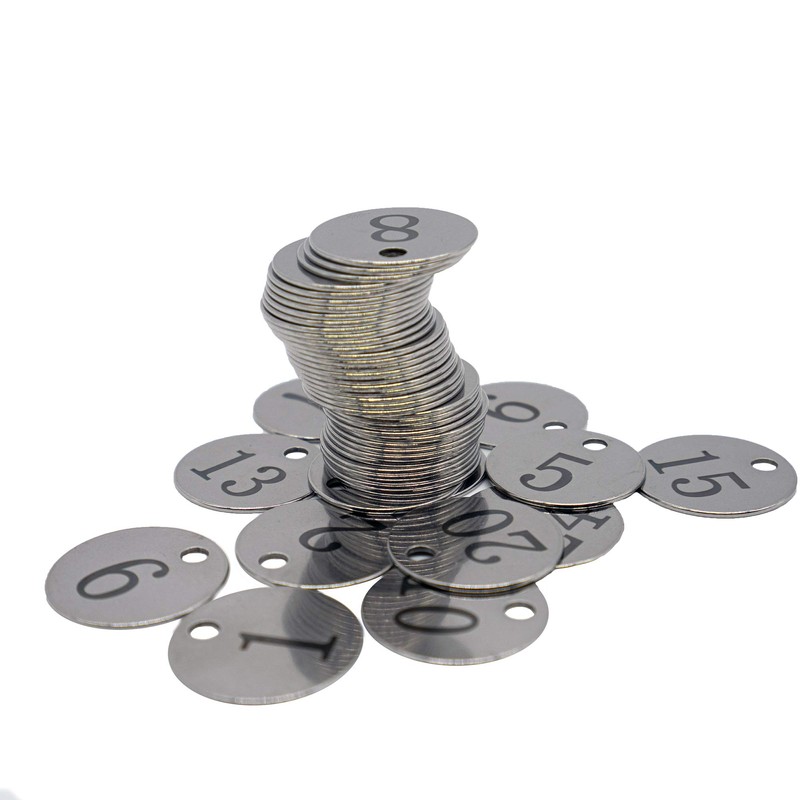 StayMax Stainless Steel Number Tags Key Tags with Key Rings