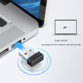 Undetectable USB Mouse Jiggler - Silent & Portable Mouse Mover Simulator, Auto Random Cursor Movement to Keep PC/Computer Active, Prevent Sleep Mode for Remote Work, Online Classes 1 PCS