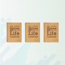 Packmate Spiral Notebook (Pack of 3), Unbleached Chemical Free Recycled Paper, Sustainable Product, Regular Life Lesson Design