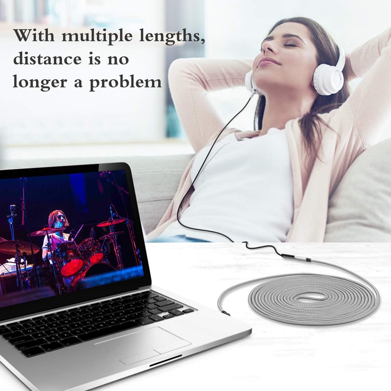 Hftywy Headphone Extension Cable 10 ft 3.5mm Male to Female