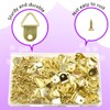 Ruidee 100 Pcs Picture Hanging Kit,Small Triangle Ring Picture Hangers