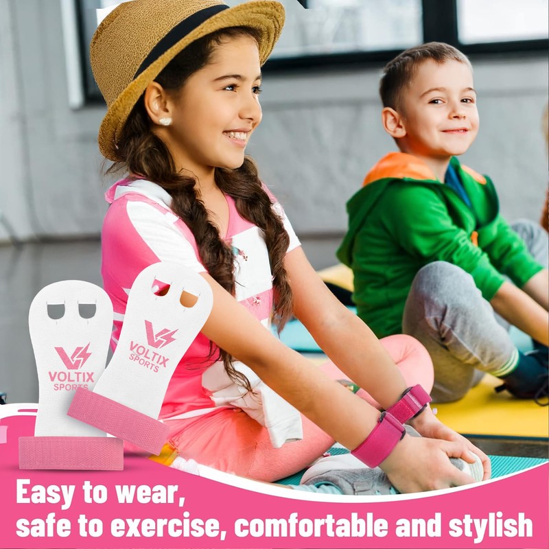 VOLTIX SPORTS Gymnastics Hand Grips Adjustable Wrist Support Gloves for