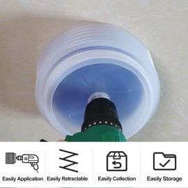 JTemgle 160mm Hole Saw Dust Bowl, Rubber Scalable Dust Cover Collector for Ceiling Cutting Work and Other Drilling Works
