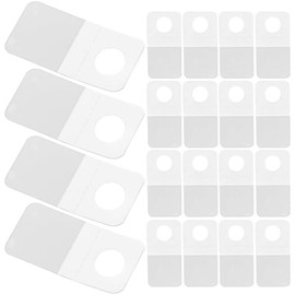 Cabilock Ganchos Transparentes Adhesivos Para Colgar Etiquetas Pegajosas Multiuso 400 Piezas 1.57X0.78X0.15In Para Exhibición Minorista Oficina Hogar