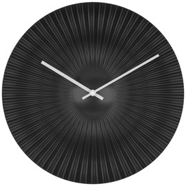 TFA Dostmann Radio-Controlled Rococo 60.3520.01 Analogue Wall Clock Extravagant Modern Black Matt