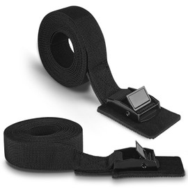 Tie Down Straps, 2.5 m Lashing Straps with Premium Clamping Lock and Padding, Extremely Robust, EN12195-2 Standard, 500 kg Load Capacity, Mounting Strap for Bicycle, Motorcycle, Car, Camping, 2.5 cm x