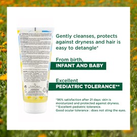 Klorane - Baby Gentle Cleansing Gel with Calendula - Hair and Body - Infant & Baby from birth - Biodegradable - 200ml