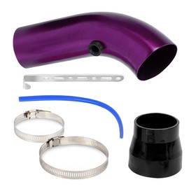 BARTOO 3 Inch Cold Air Intake Filter Pipe Curve Pipe, Aluminum Air Intake Elbow for Car Truck Turbo Piping, Purple