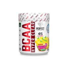 PERFECT Sports BCAA Hyper Clear, 5g Vegan BCAA - Intense Hawaiian Pineapple Candy (45 Servings, 297g)