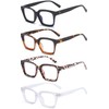 REAVEE 4 Pack Oprah Style Oversized Reading Glasses for Women