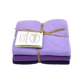 Solwang Cleaning Cloth Dark Purple Combi Knitted Wipes Cotton Wipes Stainless Steel