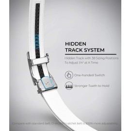 CHAOREN Mens Belt Leather Belts for Men Ratchet Belt, Customizable Fit (35mm)