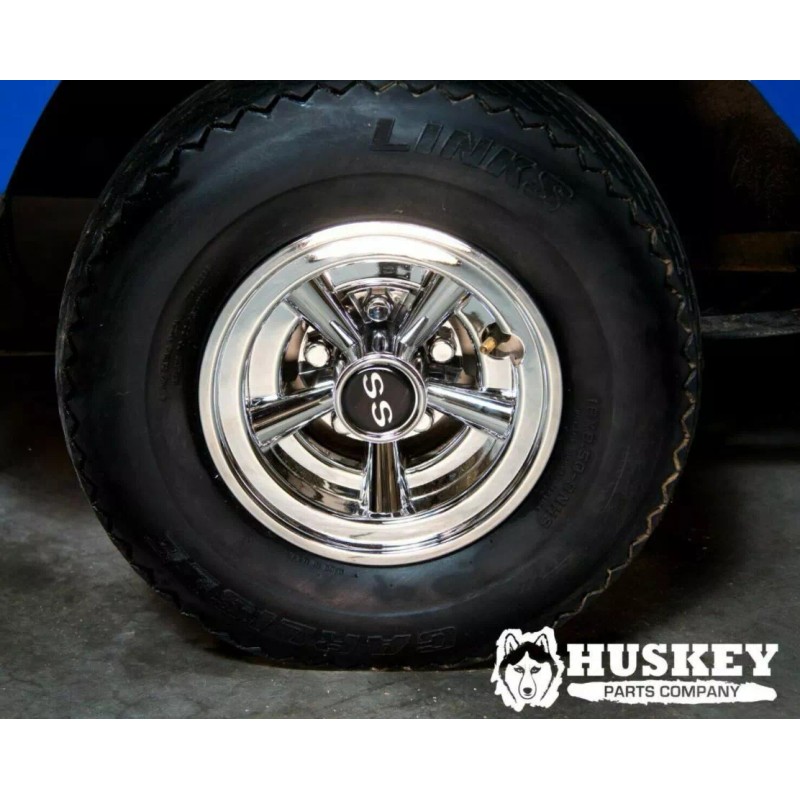 Huskey 1pc Replacement Chrome Golf Cart Hub Caps 8 inch