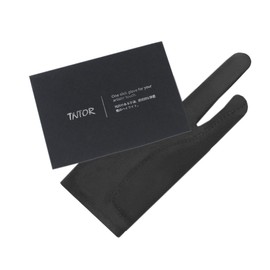 Two Finger Gloves, TNTOR Anti-Malfunction Tablet Anti-fouling Sweat Breathable Two-Finger Gloves Comfortable Lycra Fiber Gloves for Tablet Men Women Drawing Gloves for LCD Pen Tablet Left Handed Right Hand Triple Guard Medium