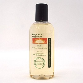 New Dawn Natural & Organic Peppermint Face, Hand & Body Wash - 83% Organic | Vegan - Range No.9 - Shower Gel/Liquid Soap - Sizes 25ml/100ml/250ml/1ltr (100ml)