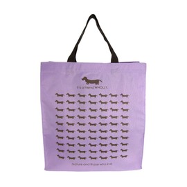 Yusaisha 3L13-01 Eco Bag, Dog Pattern, Blue, Approx. Length 14.2 x Width 13.0 x Depth 4.7 inches (36 x 33 x 12 cm), WHOLLY A4 Size, Portable Shopping Bag