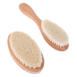 WOONEKY 2pcs Multipurpose Hair Cleaning Brush Handle Design for Efficient Haircut Dust Removal and Bathing for Salon and Personal Use Yellow