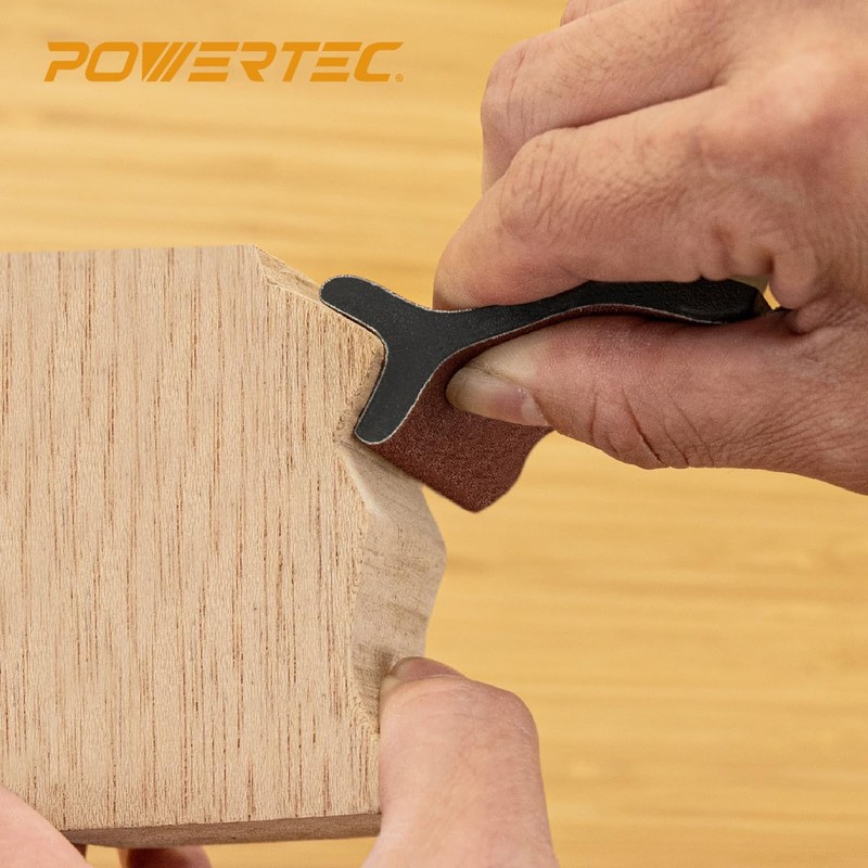 POWERTEC 21 Profile Sander, 10PCs Contour Sanding Grips with Woodworking
