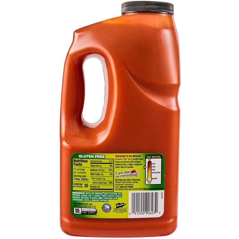 Frank's RedHot Sriracha Chili Sauce, 0.5 gal - One 0.5