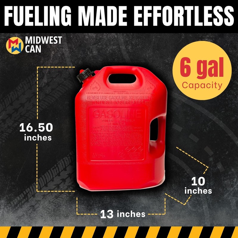 Midwest Can 6610 Quick Flow Spout Auto Shut Off Gasoline
