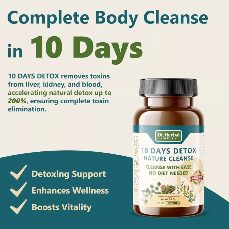 Dr. Hearbal 10 Days Detox Natural Cleanse with Ease No