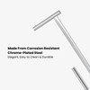 Torre & Tagus 29" Chrome Free Standing Toilet Paper Holder
