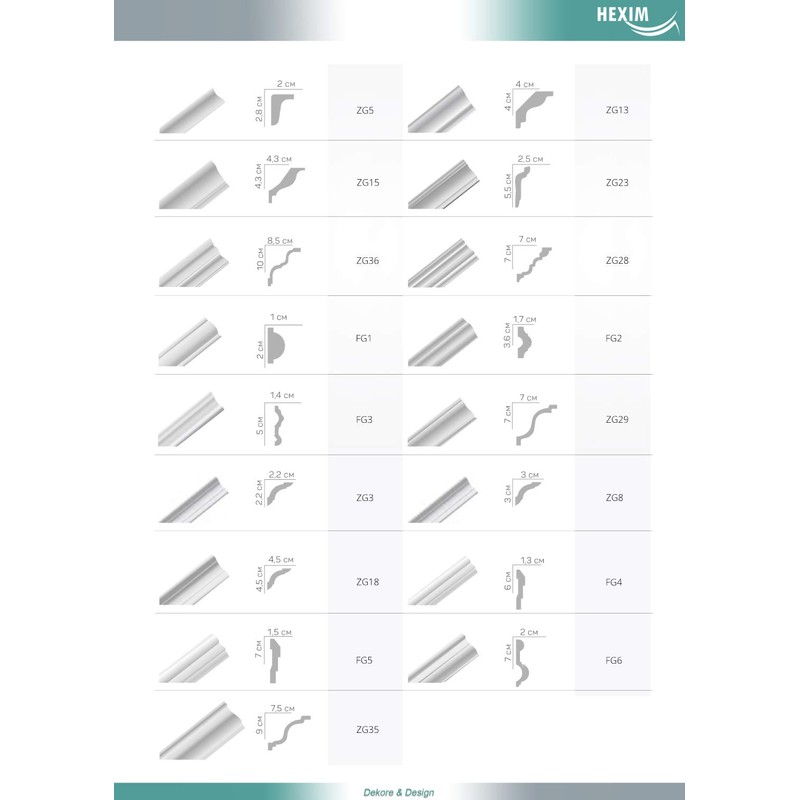 Heximo Ceiling Strips Hard Smooth Polystyrene Strips XPS Stucco Profile