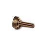 5 Pack of 1/4-20 Knurled Shoulder Flat Tip Brass Thumb